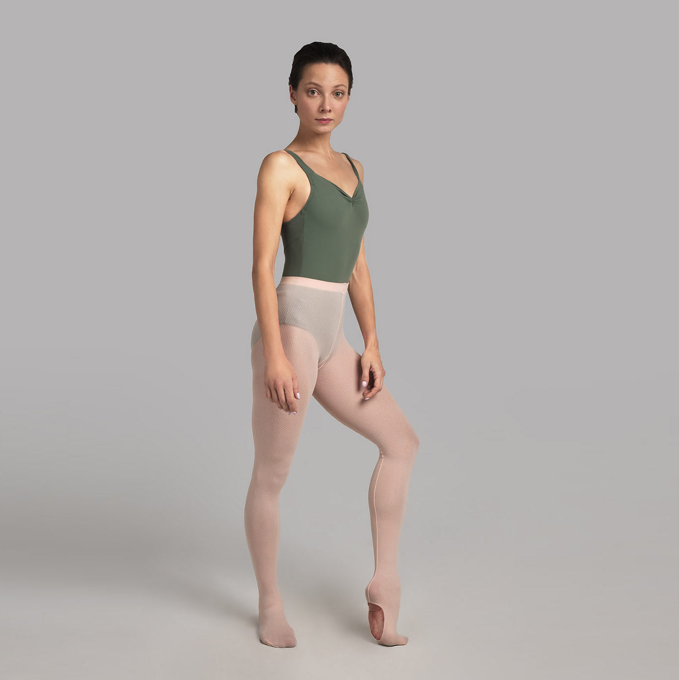Women Pink Mesh Tight(0054/0/ballet pink)