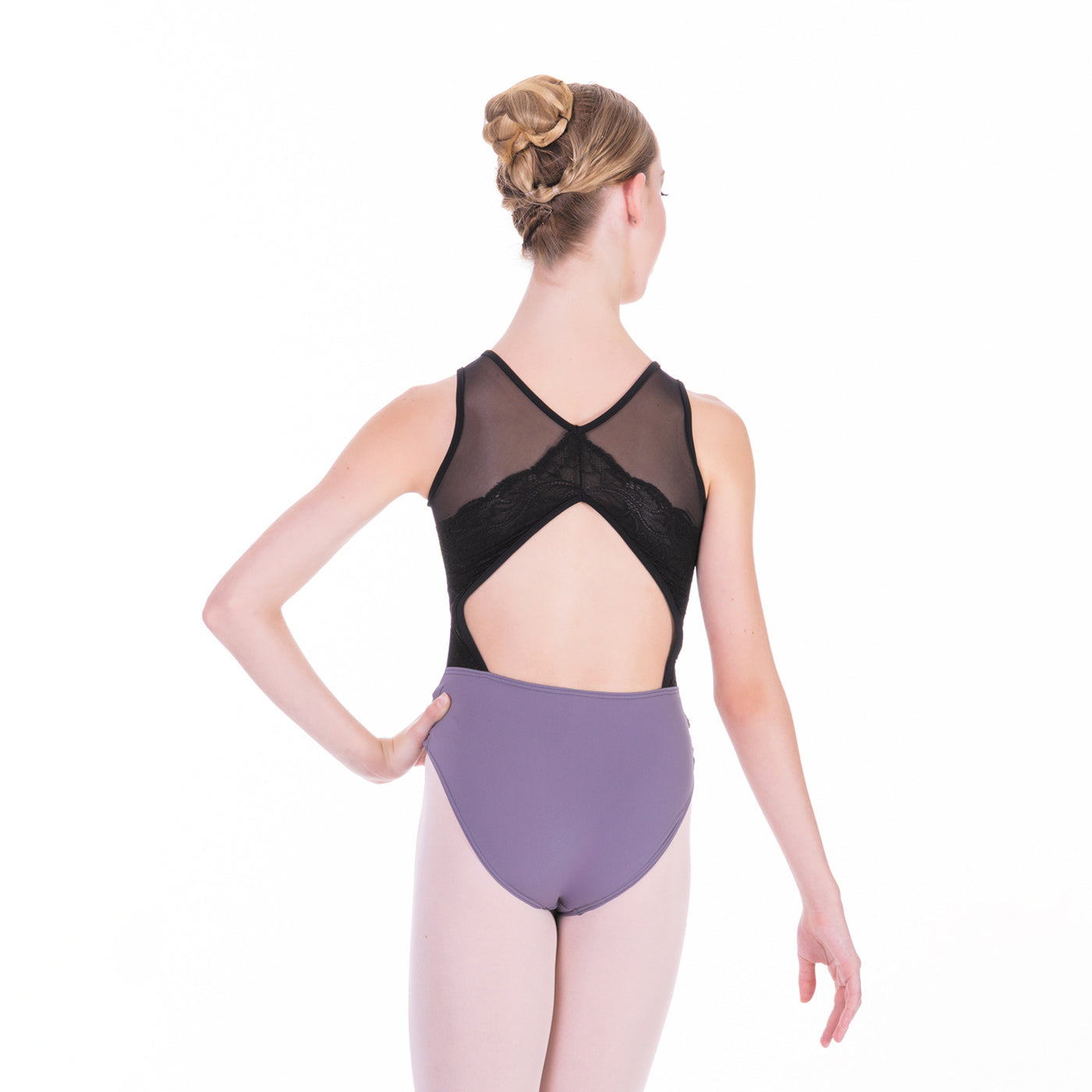Girls Black & Purple Ballet Onesies(DAD5112MP/Bl./Mother of Pearl)