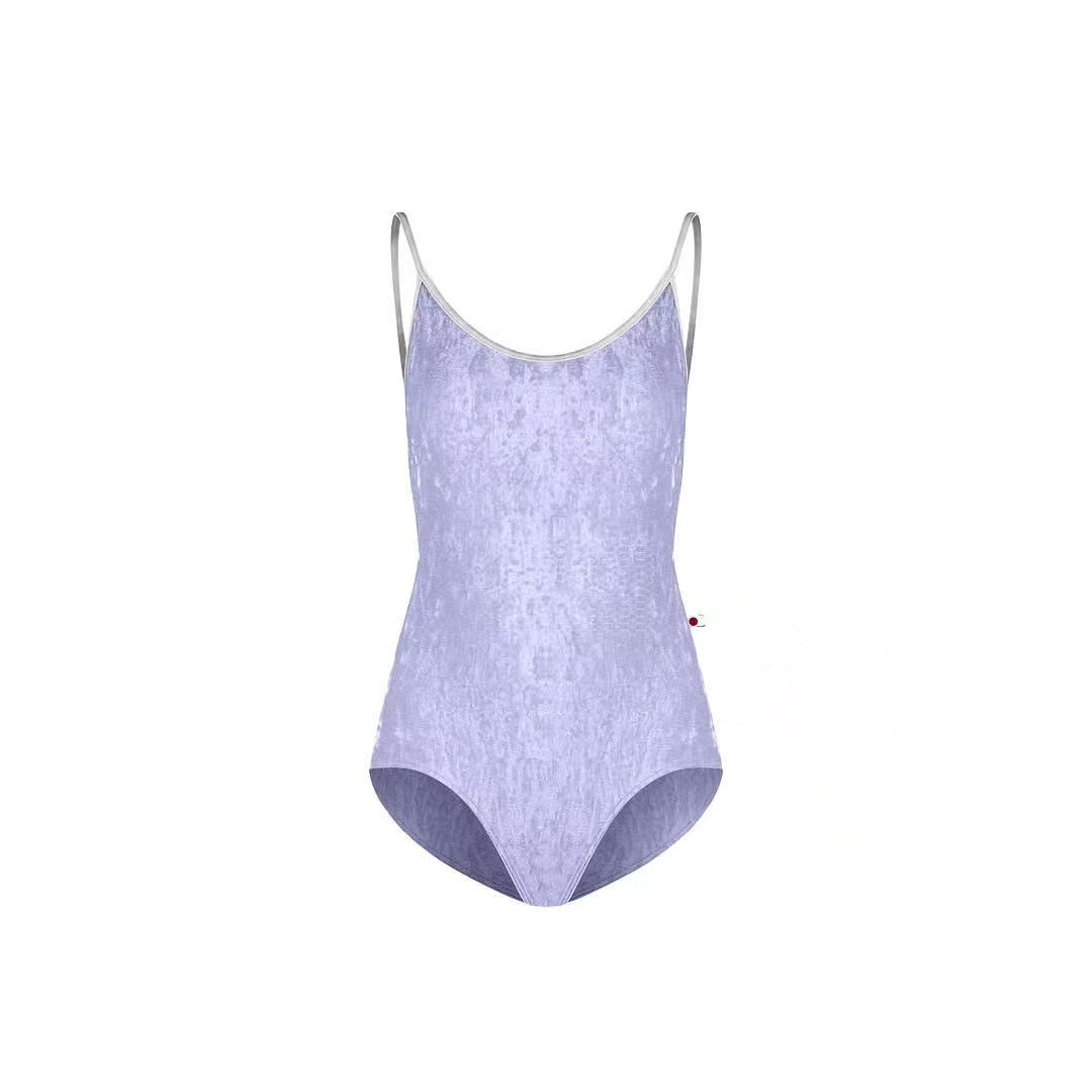 Women Purple "Fiona/CV-Angelic/CV-Silver/Mesh-White" Ballet Onesies(No Lining)