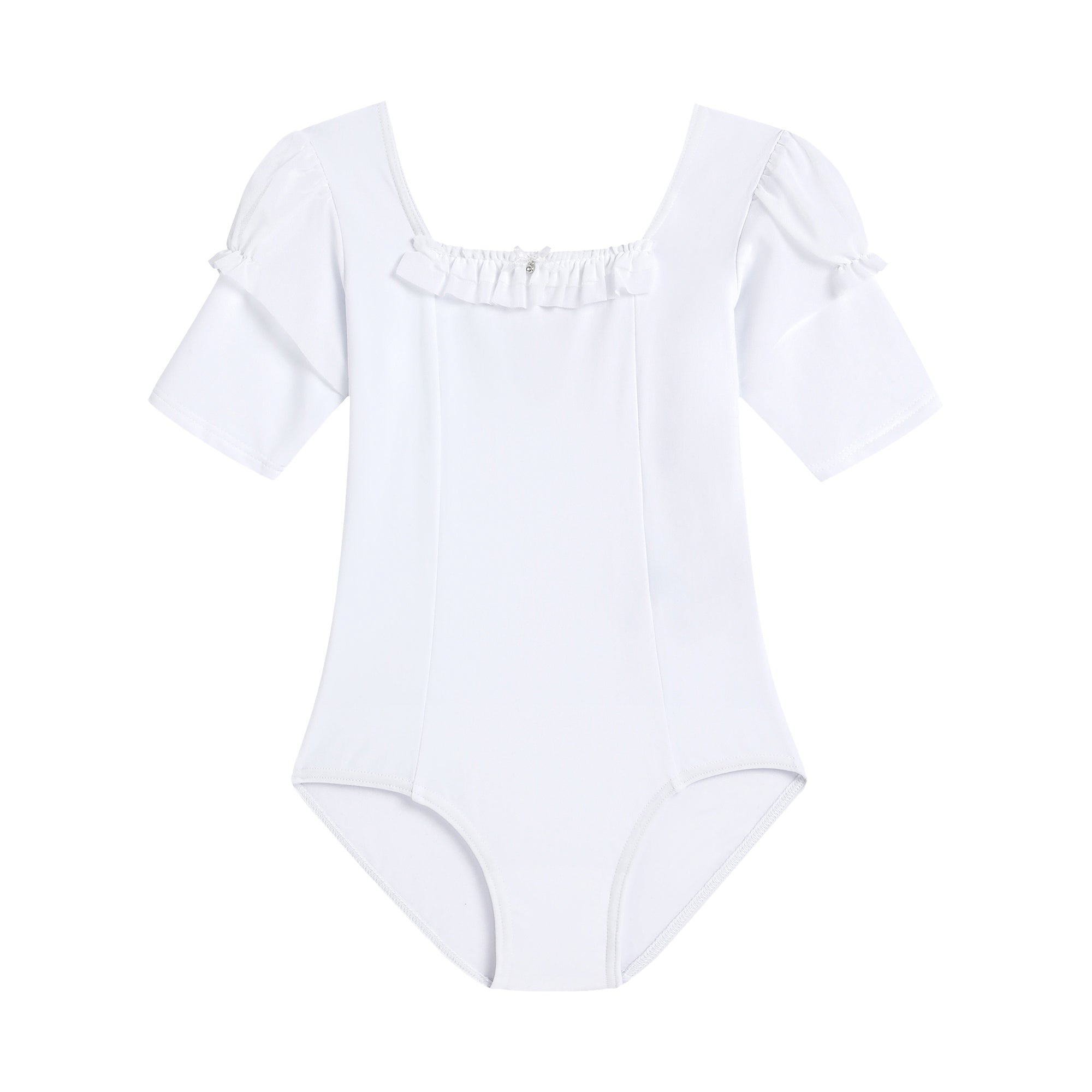 Girls White Ballet Onesies