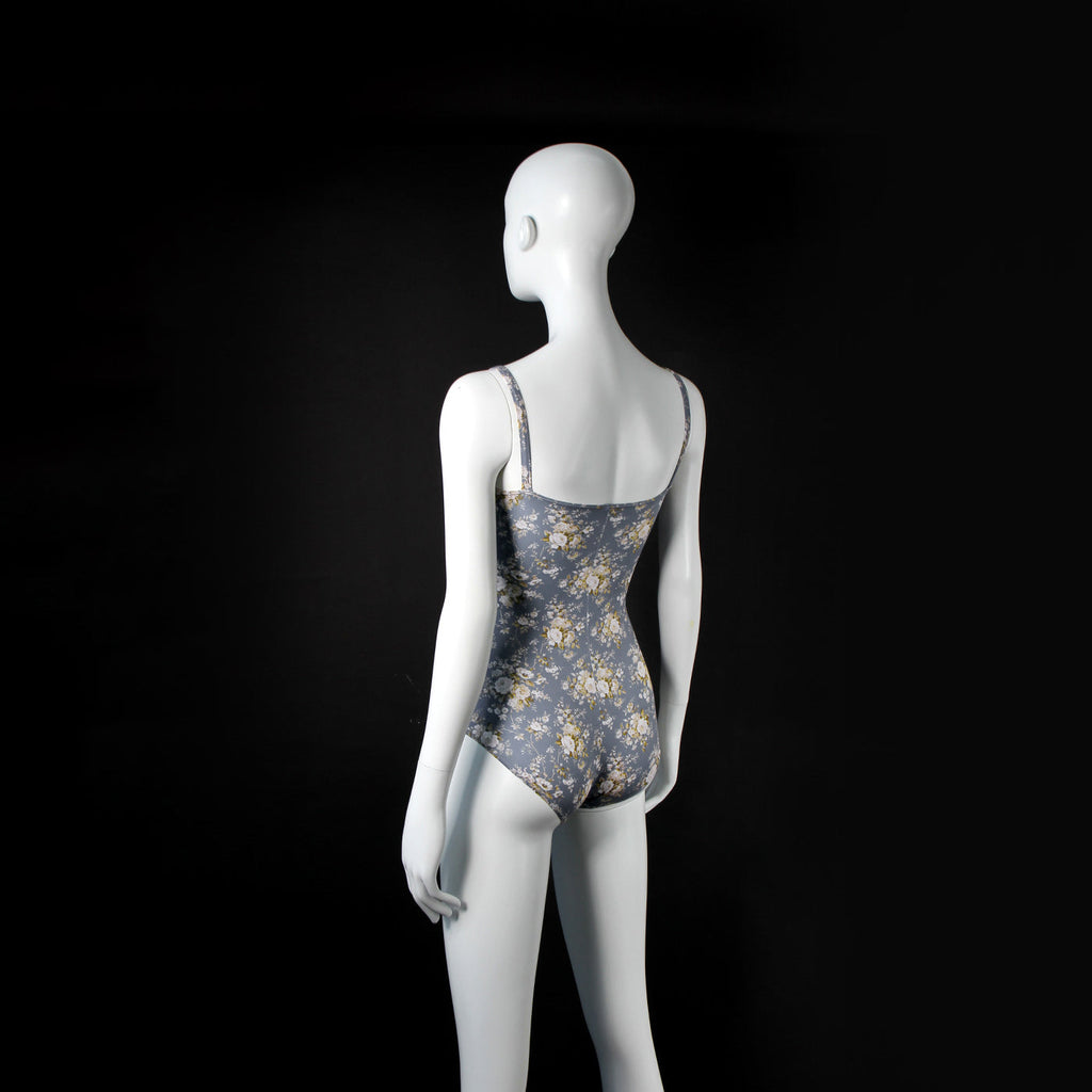 Girls Blue Floral Ballet Onesies