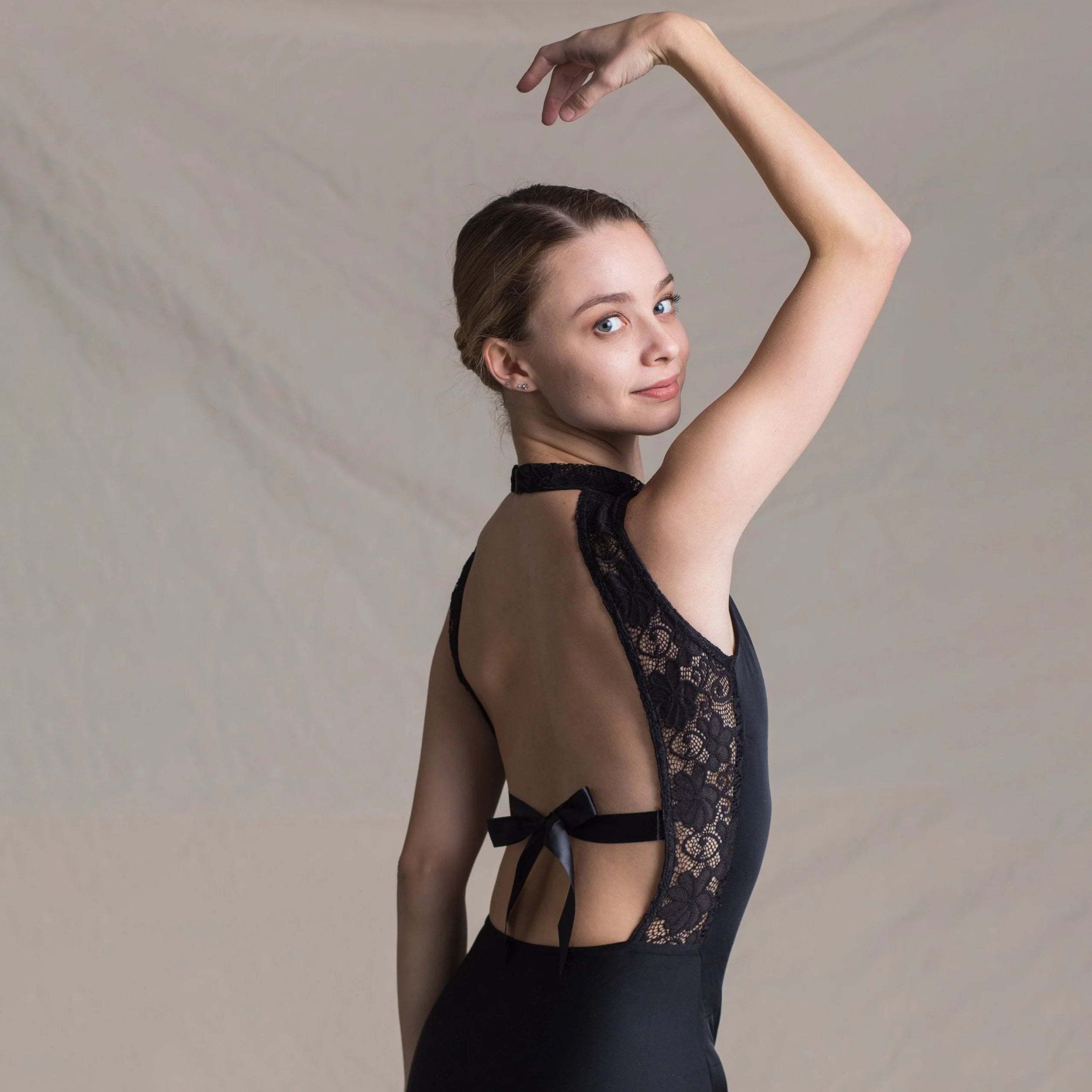 Women Black Ballet Onesies(1514/Black)