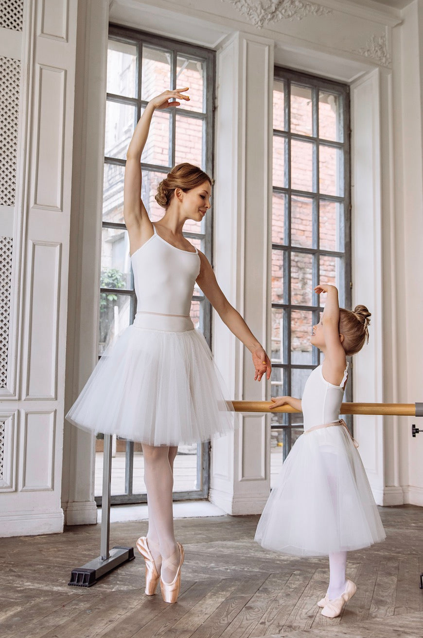 Girls White Ballet Onesies