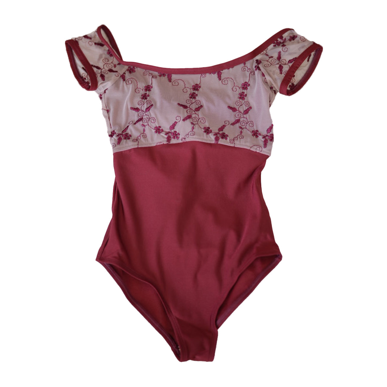 Girls Bordeaux"AFRODITE"Ballet Onesies(KC17080-C5/L31+TR18)