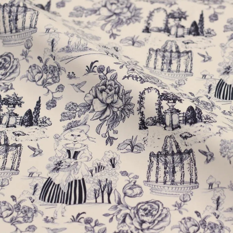 Girls Beige "Toile de Jouy" Ballet Onesies(172967385HL/Plie/Milky beige)