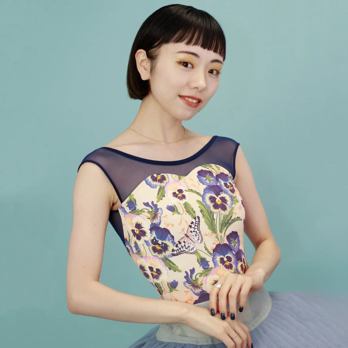 Women Navy "Pensee bleu" Ballet Onesies