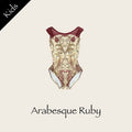 Girls Red"Arabesque Ruby red/Plie/Tsubaki"Ballet Onesies