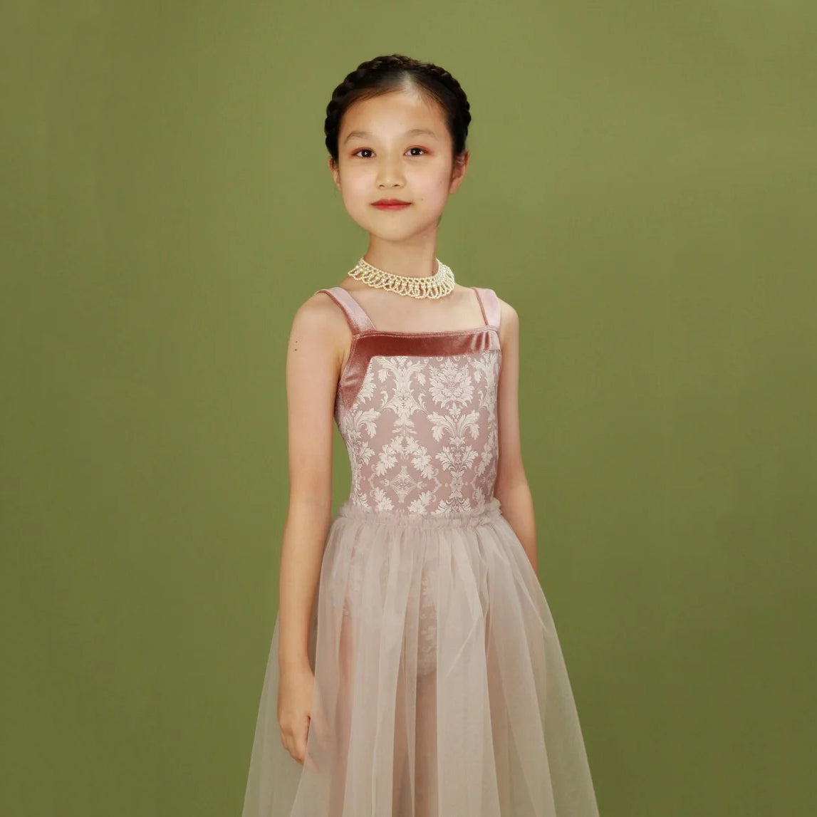 Girls Pink "Victorian Cats" Ballet Onesies