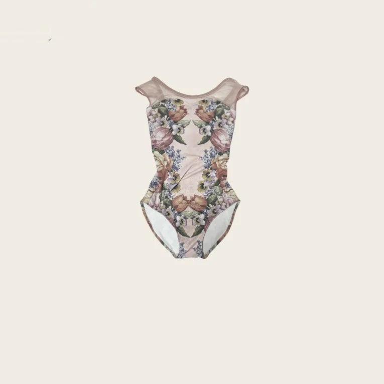 Girls Pink "Flower gate skin pink" Ballet Onesies