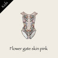 Girls Dark Pink "Flower gate skin pink" Ballet Onesies