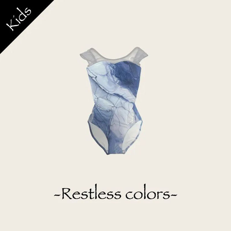 Girls Blue "Restless colors" Ballet Onesies(179001537/Plie/Mossblue)