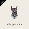 Girls Dark Pink "Find your Cat" Ballet Onesies