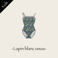 Girls Green"Lapin blanc unoa/Piqué/White"Ballet Onesies