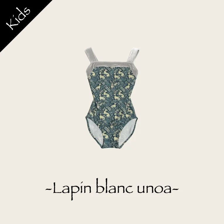 Girls Green"Lapin blanc unoa/Piqué/White"Ballet Onesies