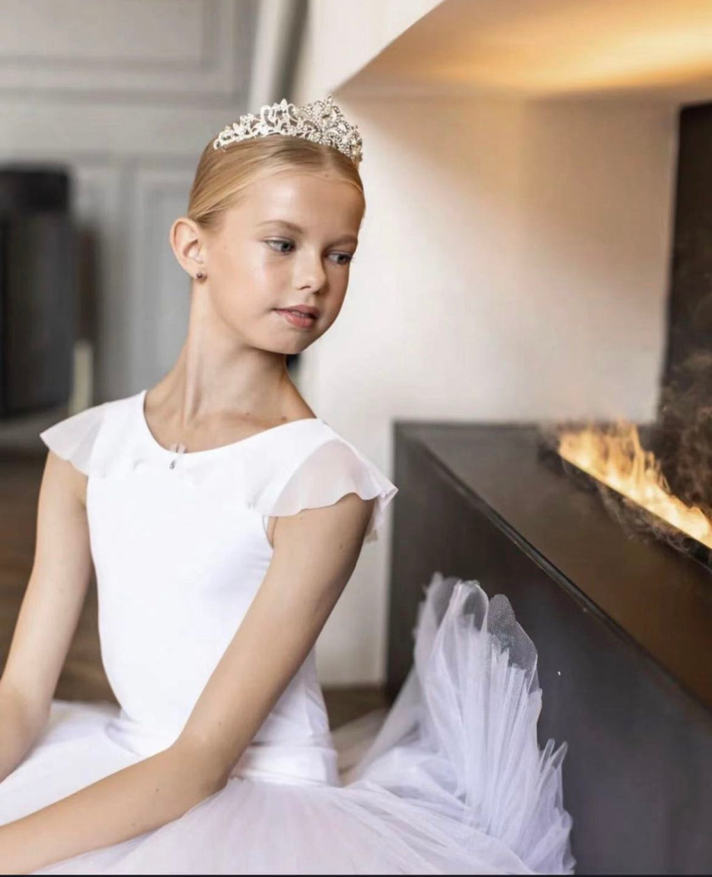 Girls White Ballet Onesies