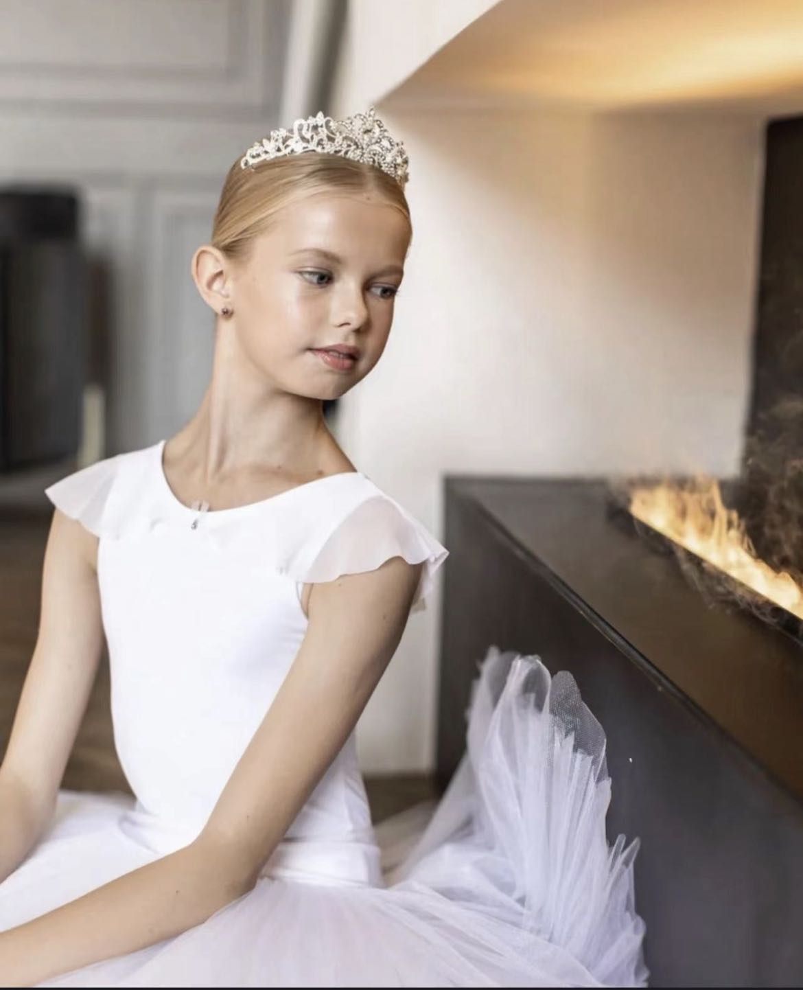 Girls White Ballet Onesies