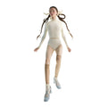 Women White "ELEANOR" Backless Ballet Onesies(181LE31VL/edelw)