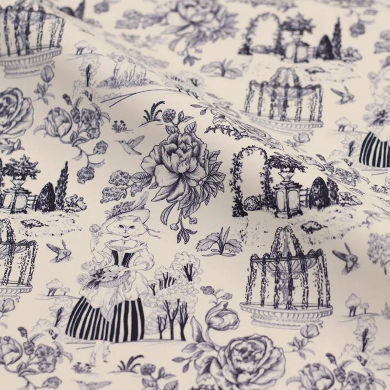 Girls White"Toile de Jouy"Ballet Onesies(182245583HL/Pique/White)