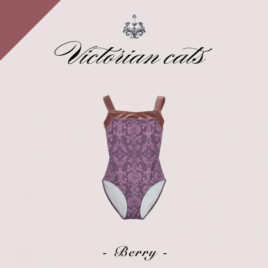 Girls Pink"Victorian cats Berry"Ballet Onesies(183530210/Pique/Fog pink)