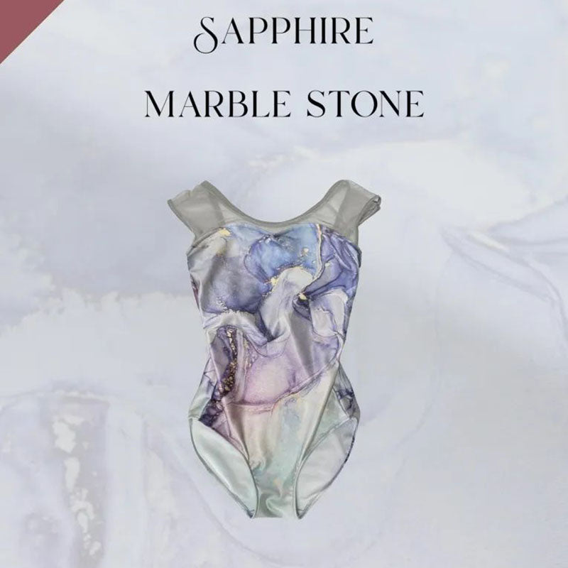 Girls Grey"Sapphire marble stone"Ballet Onesies(186127206/Plie/Gray)
