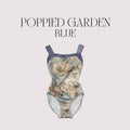 Girls Fog Blue "Poppied garden Blue" Ballet Onesies(187731435HL/Pique/Fog blue)