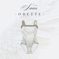 Girls White Feather "Swan-Odette" Ballet Onesies(190208232/Pique/White)