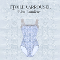 Girls Blue "Etoile Carrousel-Bleu Lumiere" Ballet Onesies(192084091HL/Pique/White)