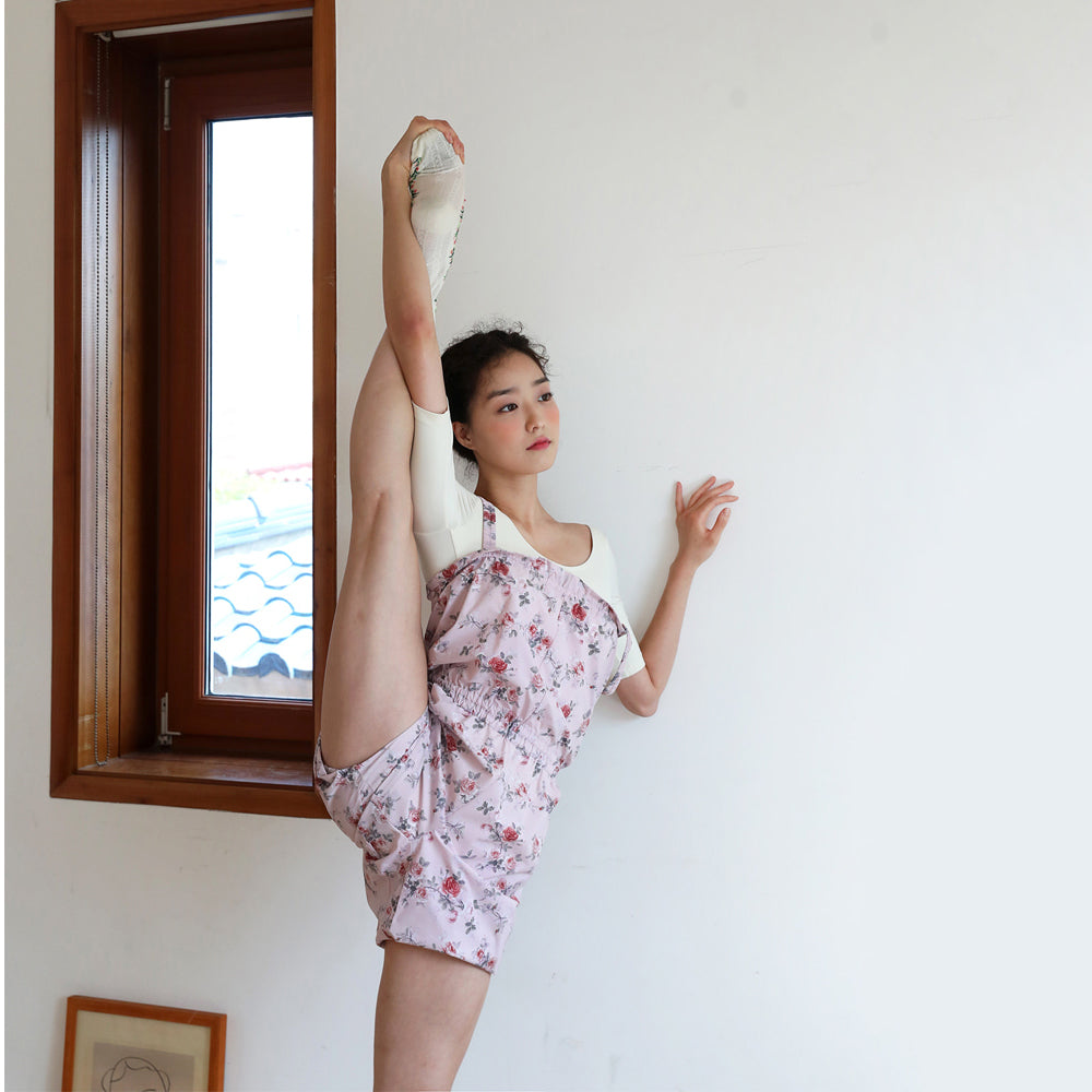 Girls Pink Floral Ballet Trousers