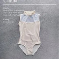 Women Milk "Camila-Mesh/V-Buttermilk/N-Pearl/Mesh-White" Ballet Onesies