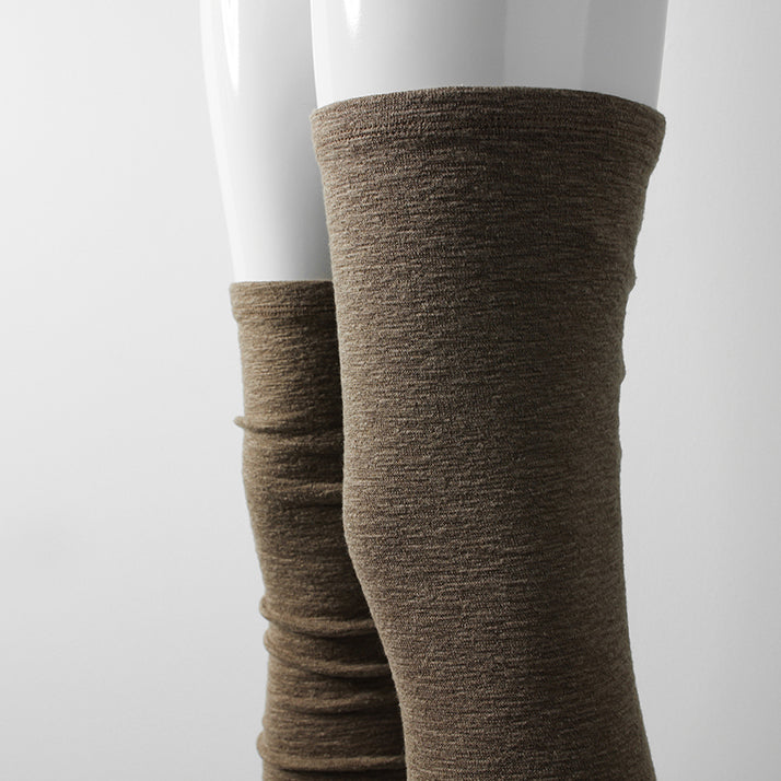 Girls Brown Ballet Warm Up Socks