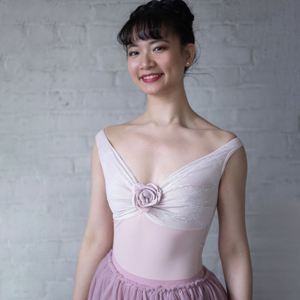 Women Pink Ballet Onesies(2340/Dusty Pink)