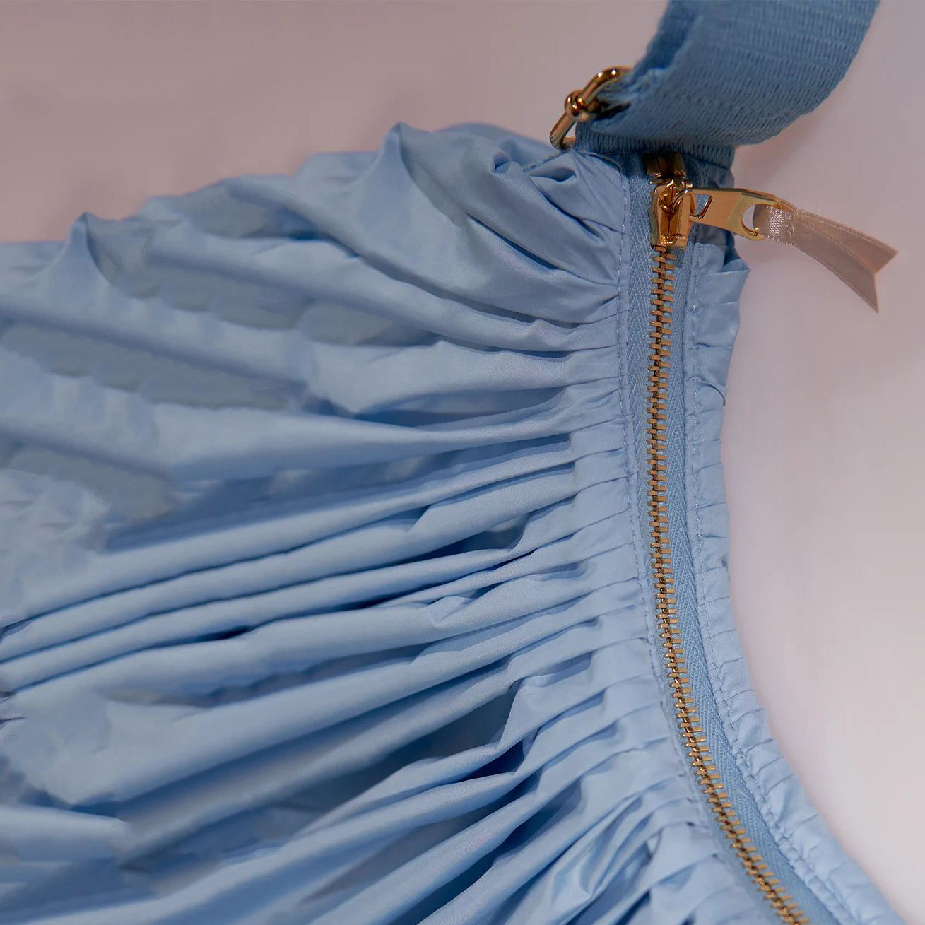 Women Light Blue'WHIPPED CREAM'Pleated Bag(35x25 cm)