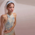 Women Light Blue'PÂTISSIER’S'Tulle Headband(242HB03TU/baby blue)