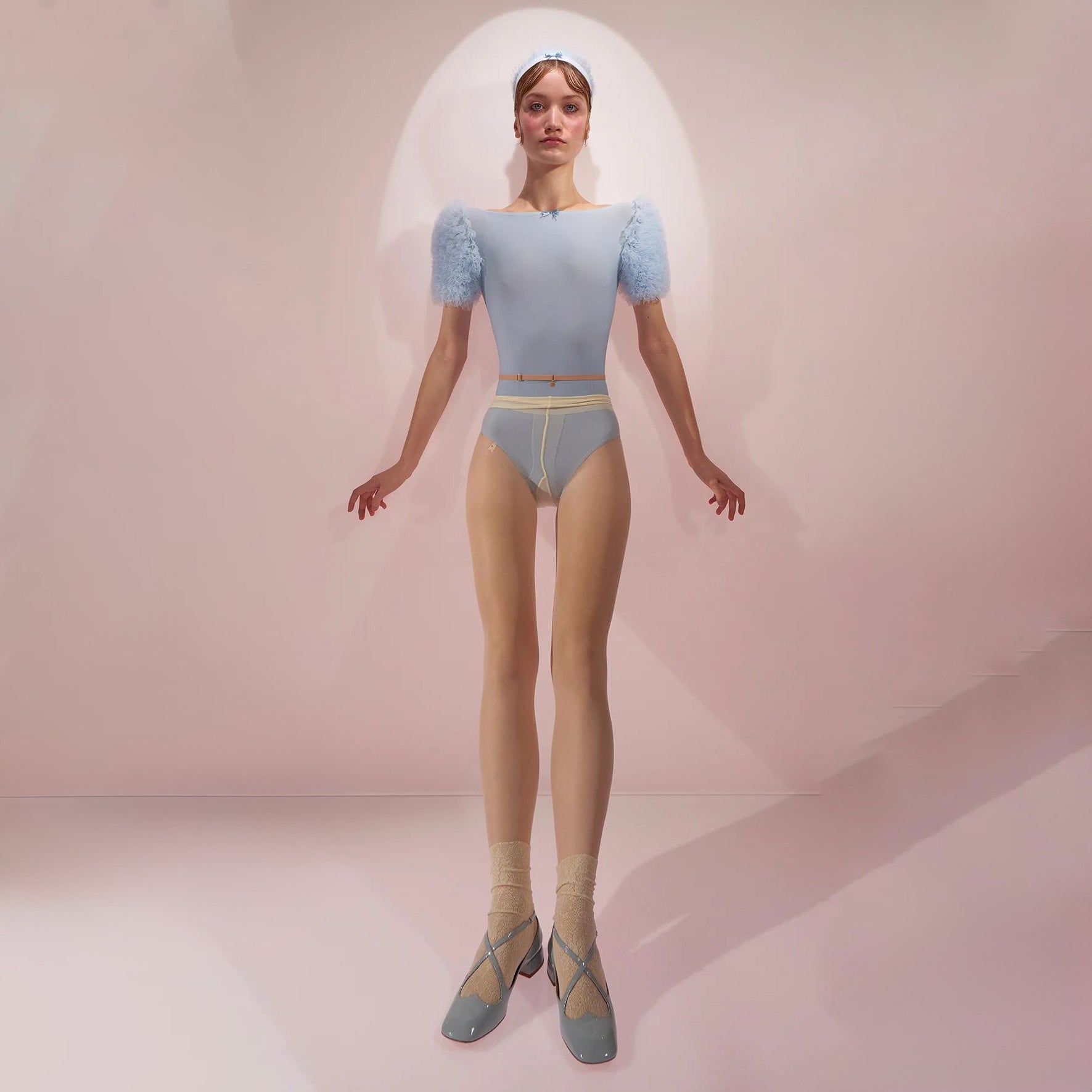 Women Blue'CHANTILLY'Ballet Onesies(242LE81PV/baby blue)