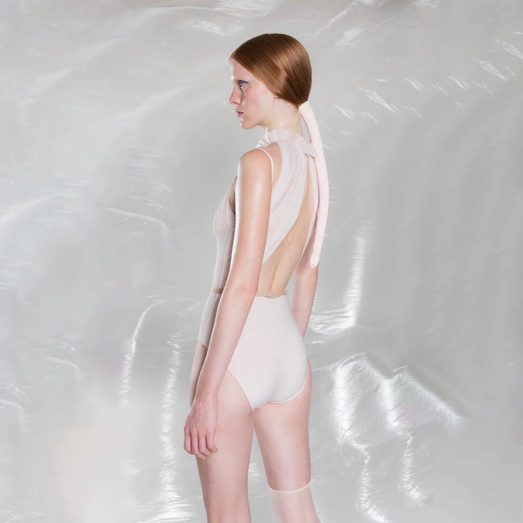 Women Pearl Blush "RUCHED DOLL" Ballet Onesies(251LE70VD/pearl blush)