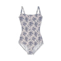 Girls Blue Floral Ballet Onesies