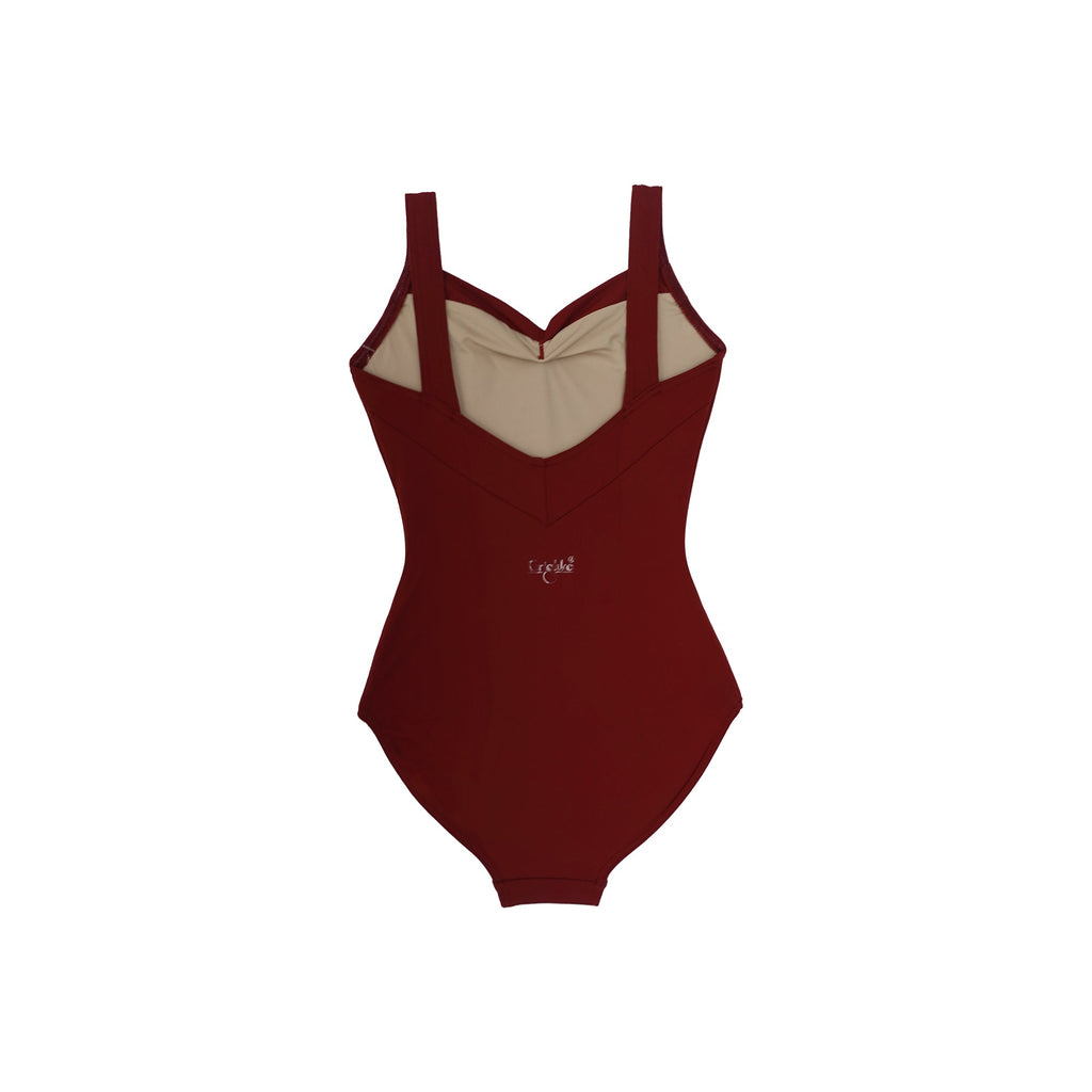 Girls Wine Red Ballet Onesies(DAD2002MP/bordeaux)
