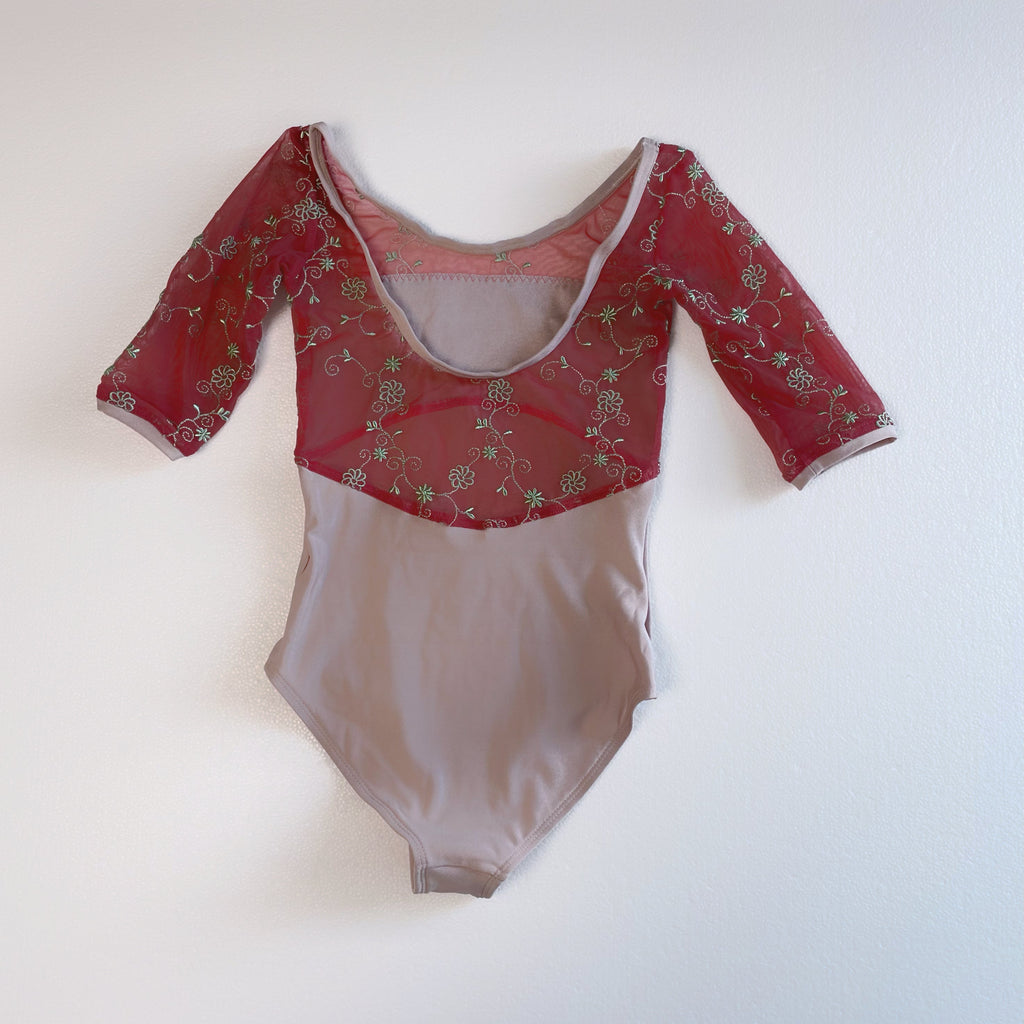 Girls Bright Pink Embroidered Ballet Onesies