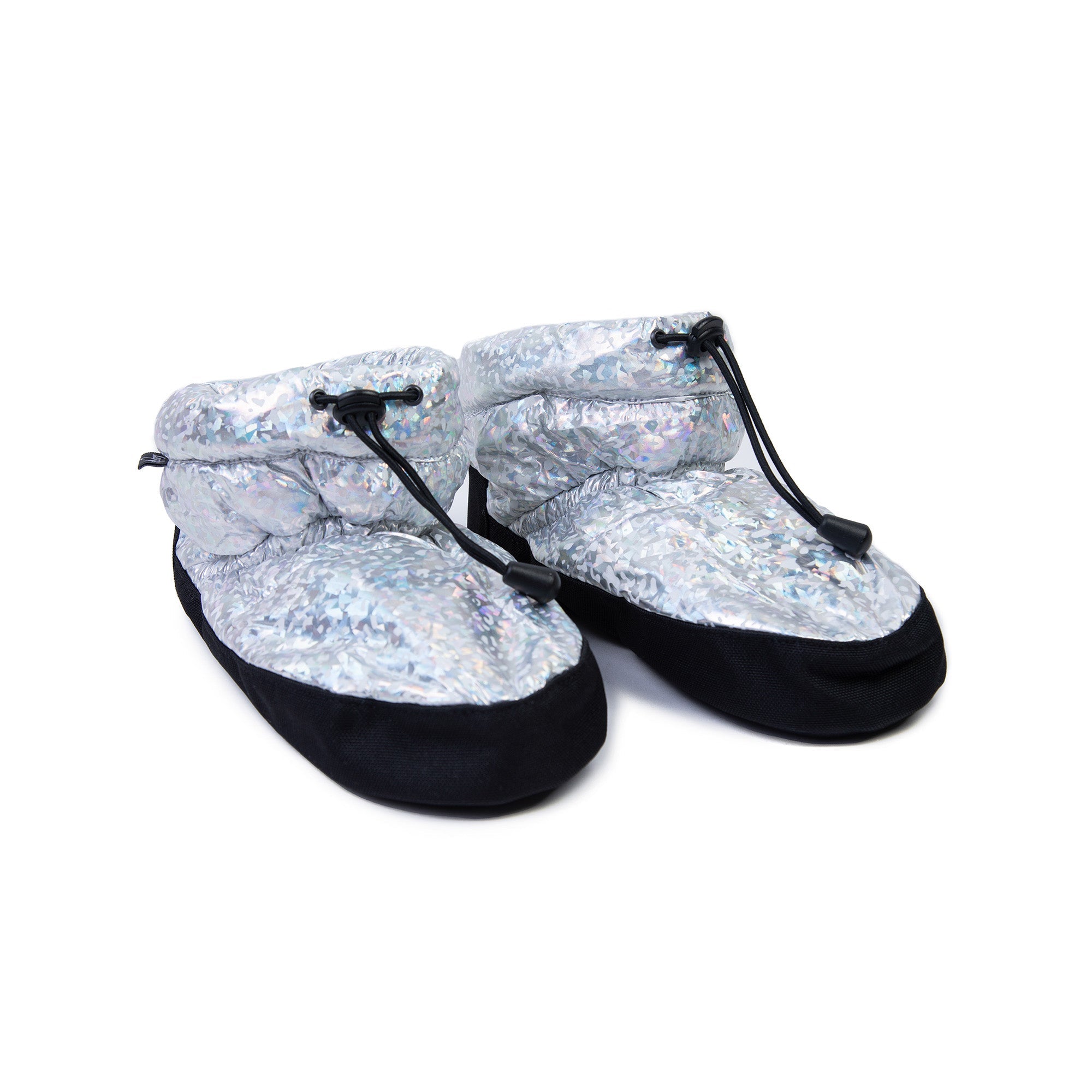Girls Silver Ballet Warm Shoes