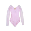 Women Pink Long Sleeves Ballet Onesies(DA1931M/Pink)