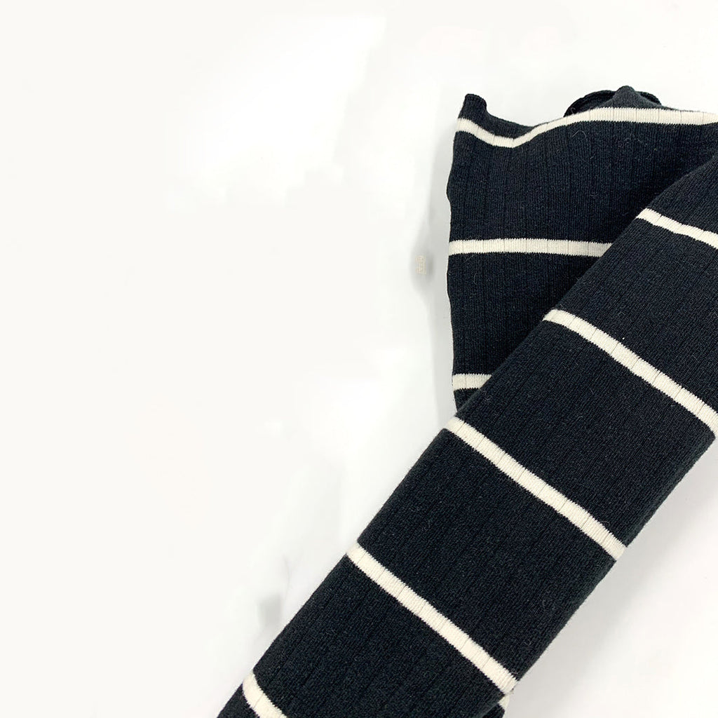 Girls Black Stripes Ballet Warm Up Socks
