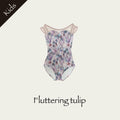 Girls Pink"Fluttering tulip Pale pink/Plie/Moss pink"Ballet Onesies
