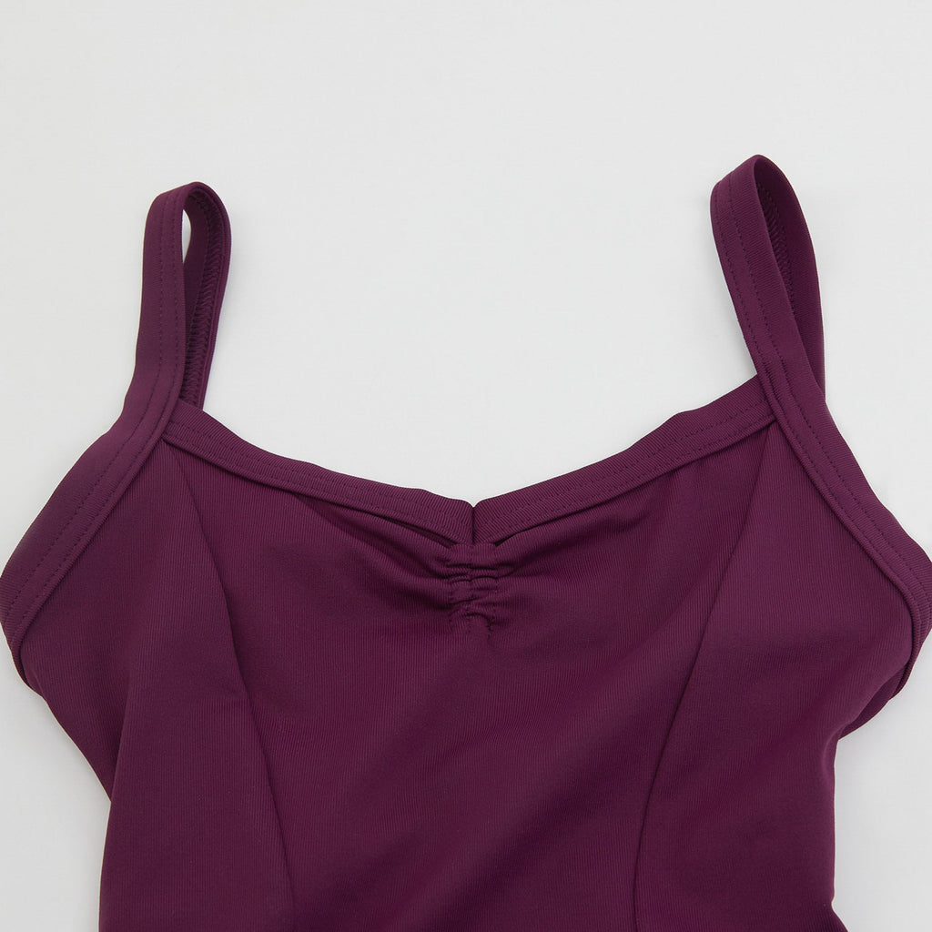 Girls Wine Red Ballet Onesies