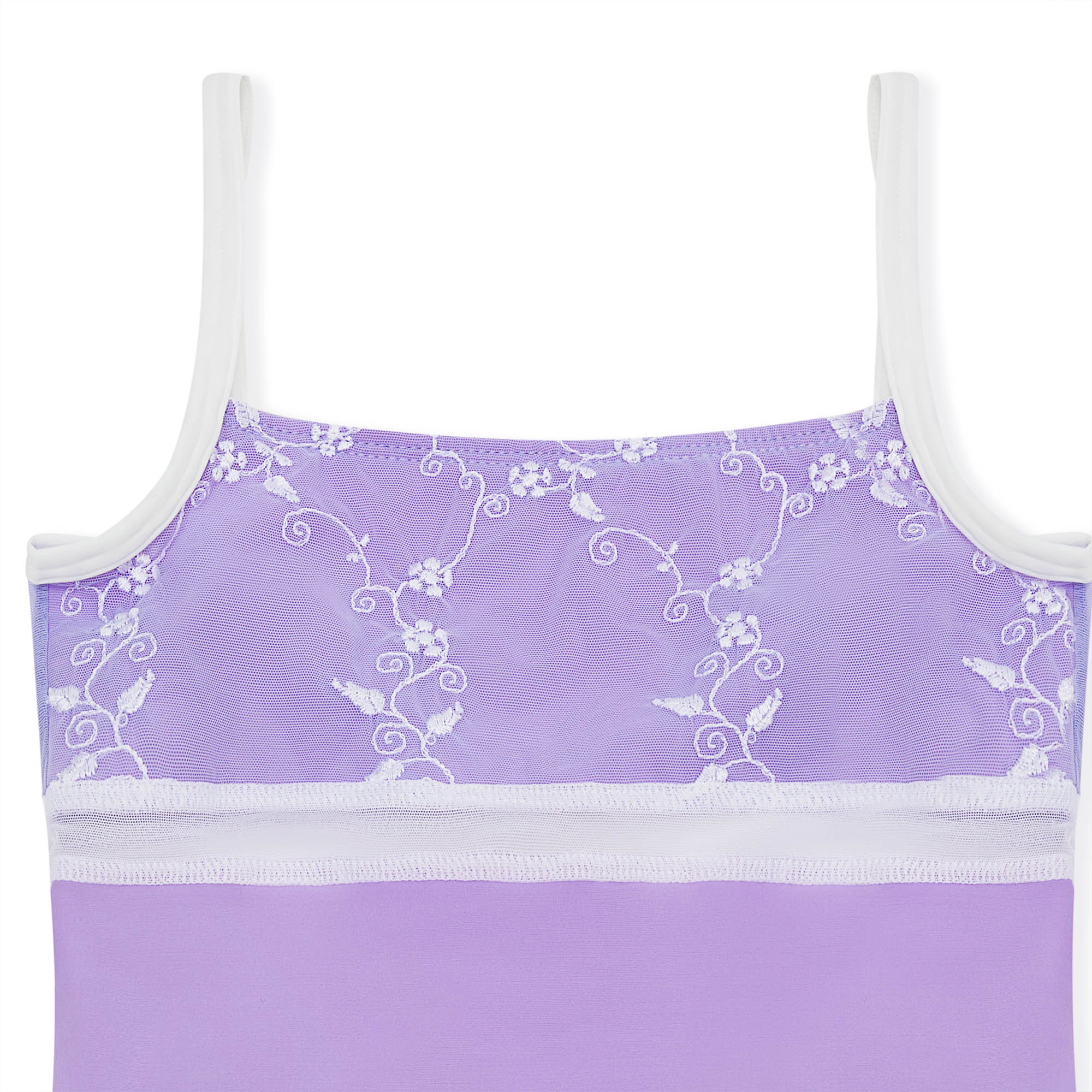 Girls Purple Embroidered Ballet Onesies