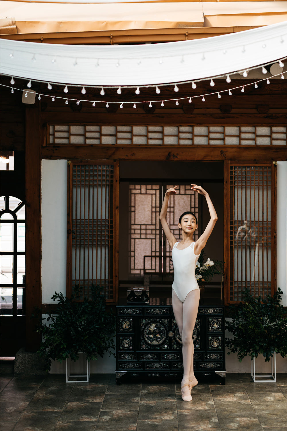 Girls White Ballet Onesies