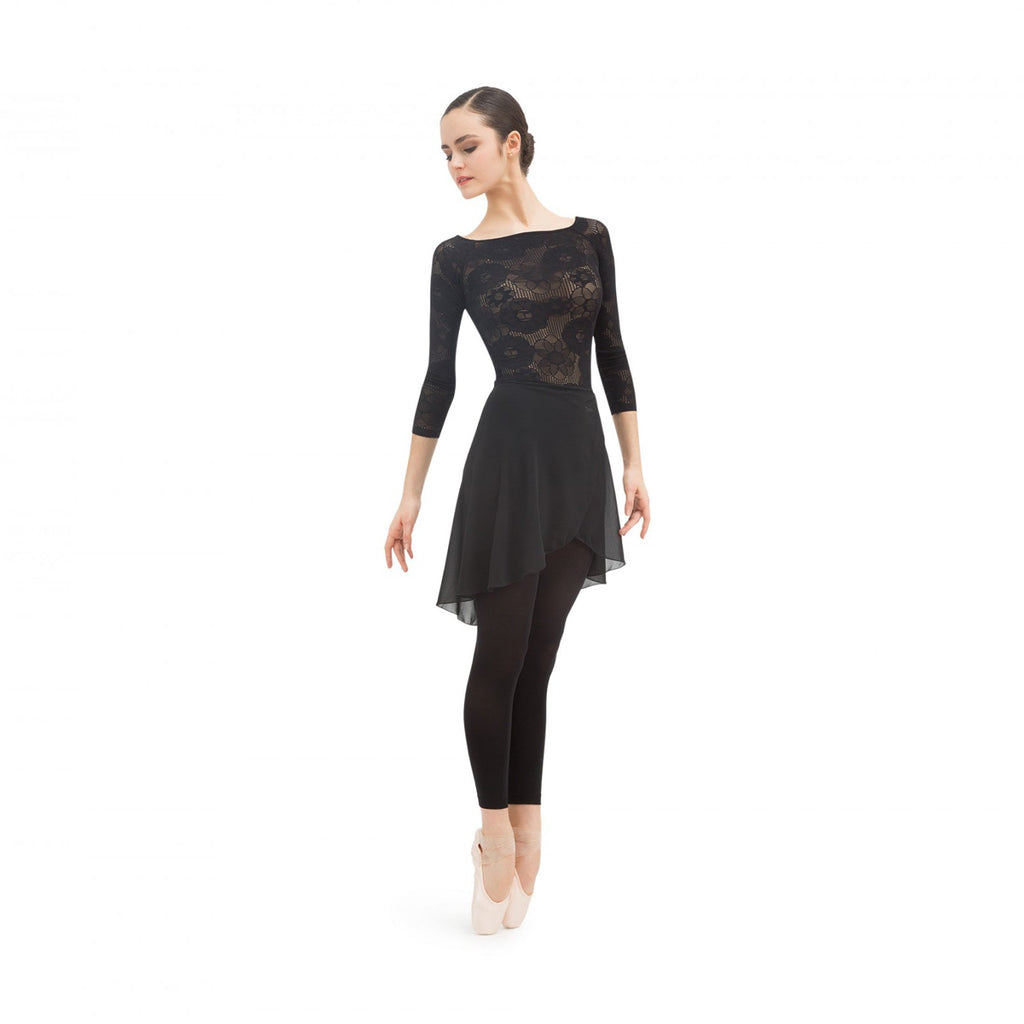 Girls Black Lace Ballet Top