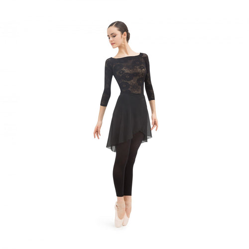 Girls Black Lace Ballet Top