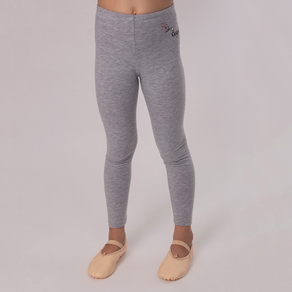 Girls Grey Ballet Leggings