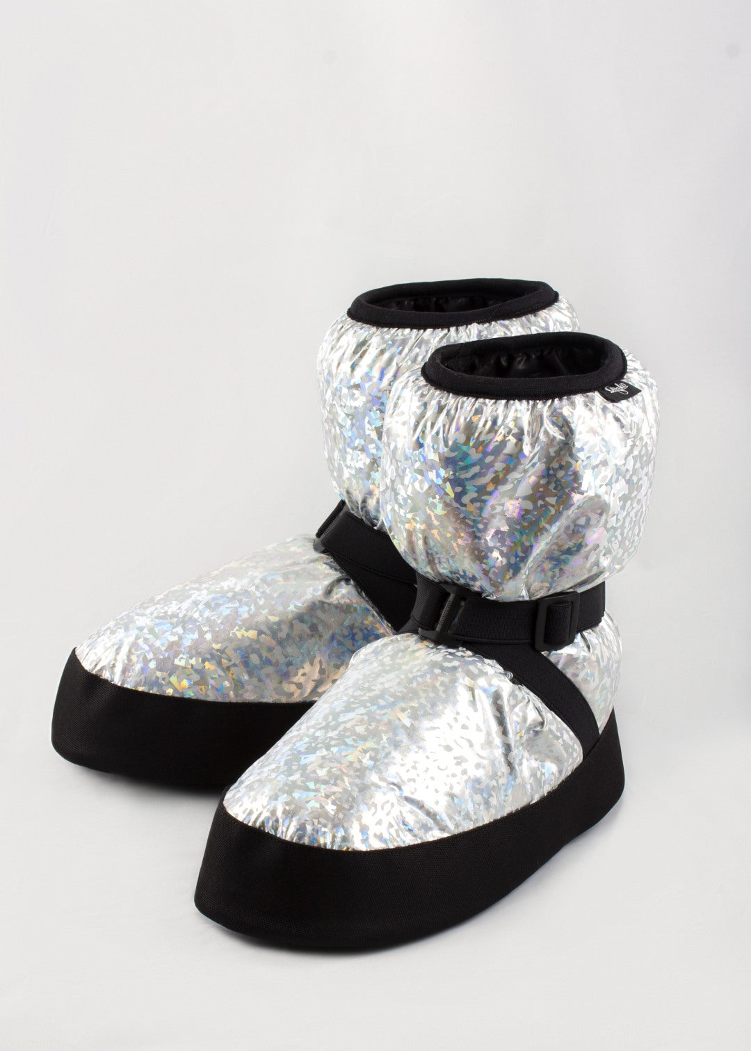 Girls Silver Ballet Warm Shoes