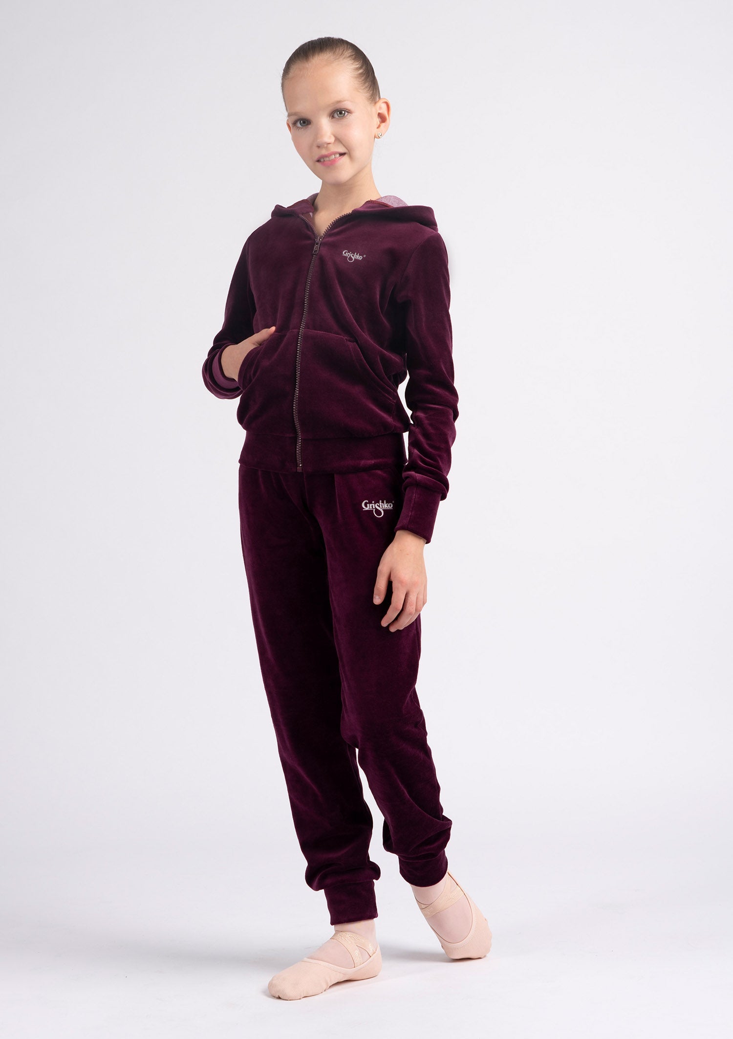 Girls Cherry Velvet Ballet Set
